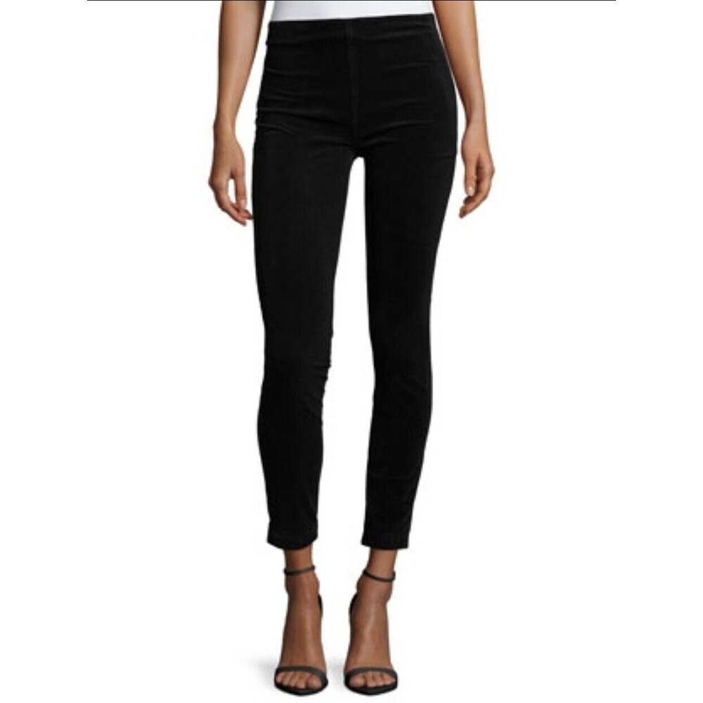 Tory Burch Billet Legging Black Corduroy Skinny Pants Side Zip Closure Size 25
